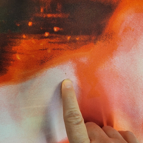 Calvin Klein Abstract Red, White, and Black Women's Top - Picture 13 of 13